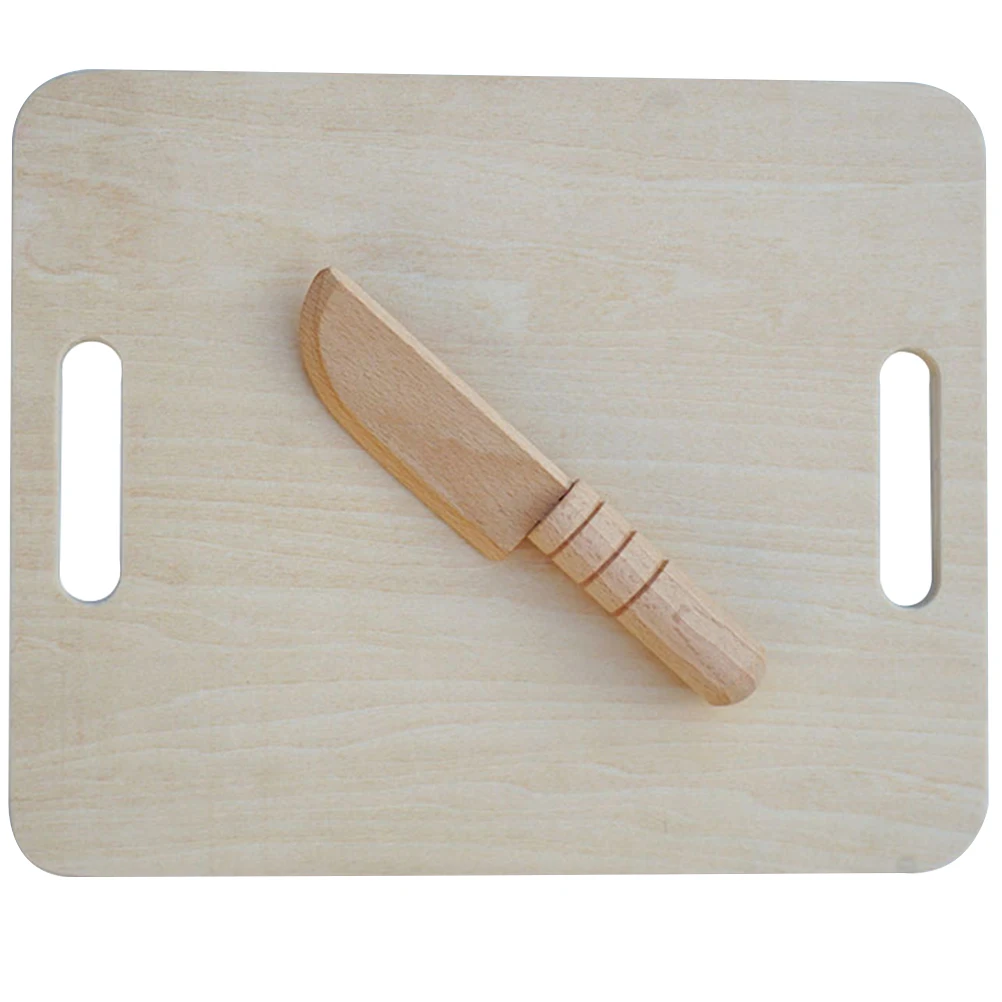 Planche à découper en bois pour enfants, 1 ensemble, éducation précoce, cuisine en bois, maison de jeu, pratique sûre, Simulation de fruits et légumes