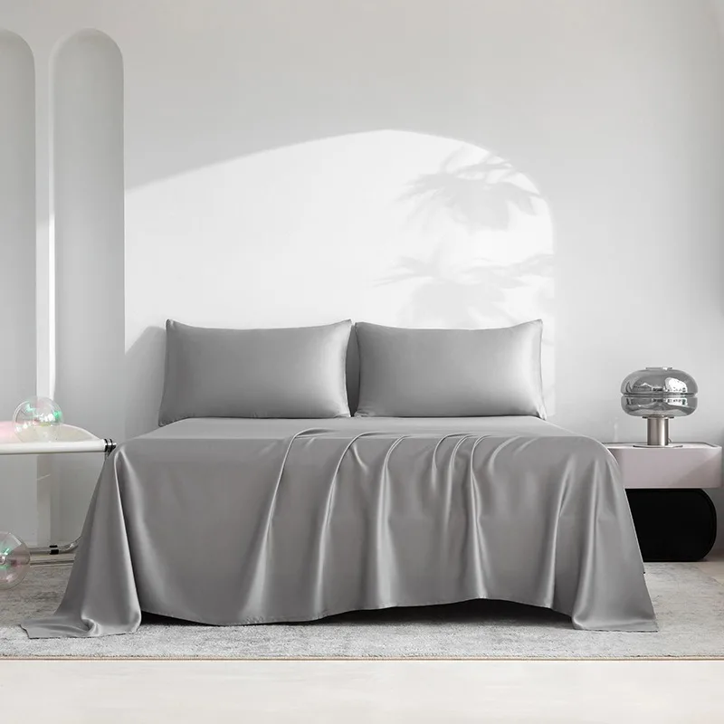 Tencel High End Grade Smooth Top Sheets Comfortable Bedsheet Bed Single Double King Queen Flat Excluding Pillowcase