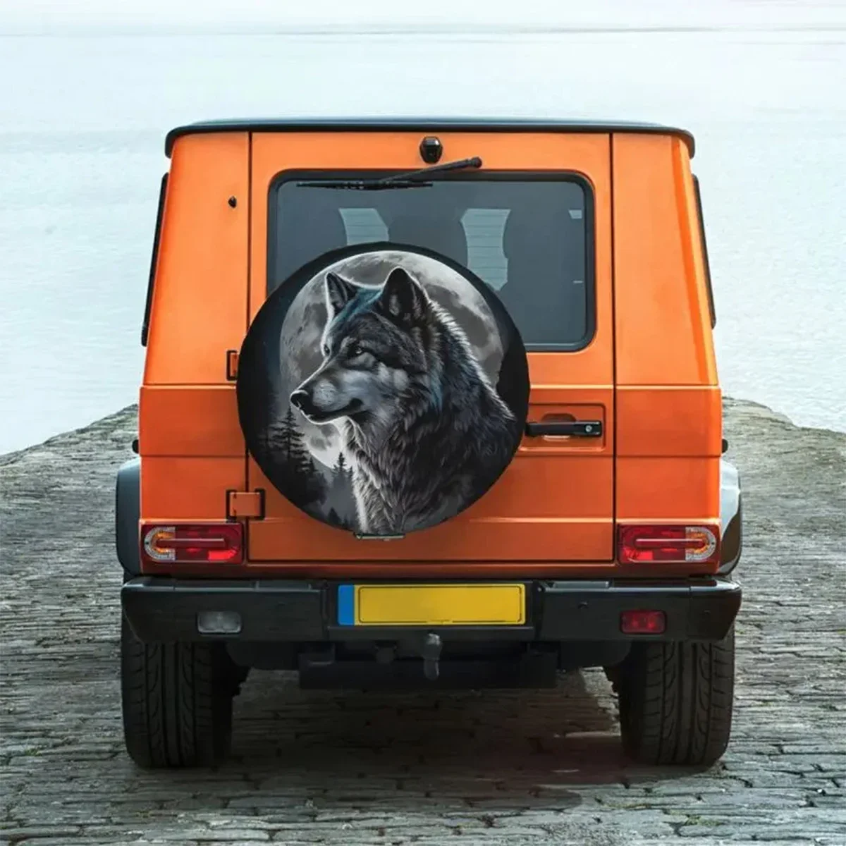 Чехол для запасной шины Animal Wolf для Mitsubishi Pajero 4WD 4x4, освежитель для прицепа, 14 "15" 16 "17"