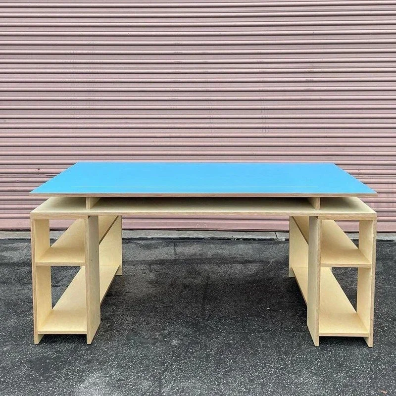 Desk Desk Workbench Birch Ocean Board Furniture Solid Wood Conference Dining Table Long Table
