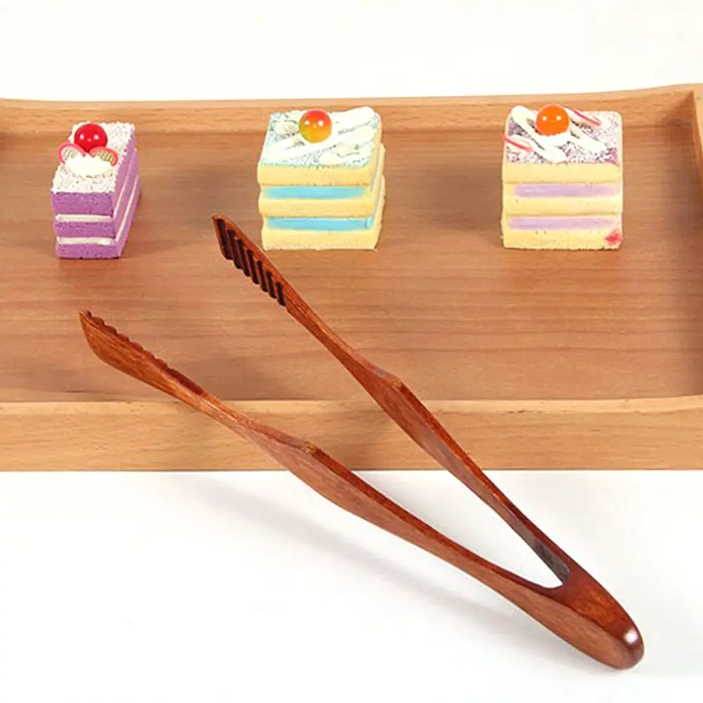 Bamboo Wooden BBQ Bread Clamp Kitchen Tools Food Clip Toaster Tongs Cooking Utensils