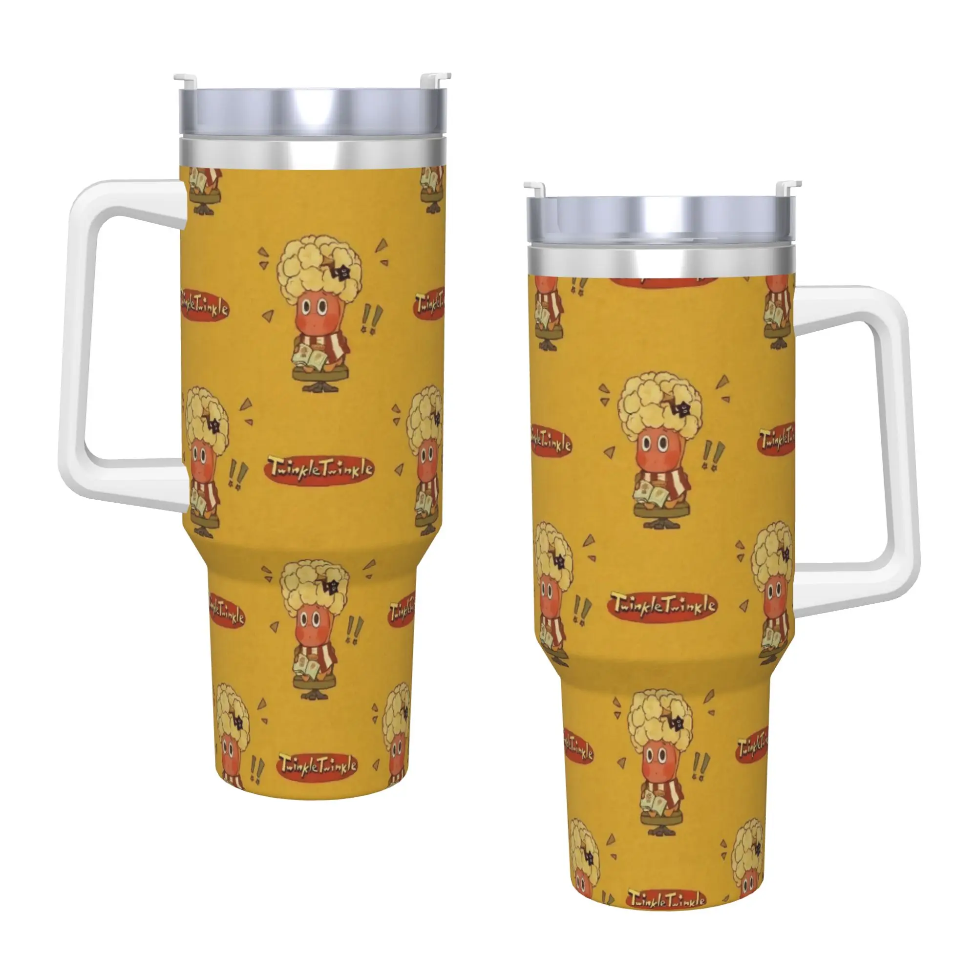 

Twinkles Cartoon Twinkles Stainless Steel Tumbler With Straws and Lid Large Capacity Car Mugs Cold Drink Water Bottle