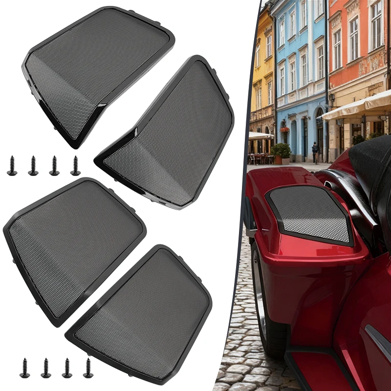 

For Touring Road King Electra Street Glide 1994-2013 Saddlebag Cover Fairing Speaker Grill Covers Set Motorcycle Accessories