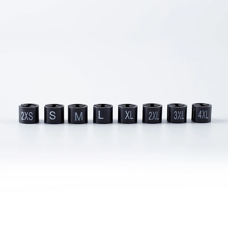 100 Pieces Black Hanger Sizer Garment Tags Markers Size Dividers Size Marker For Hangers XXS-6XL Printed Black Size Cubes