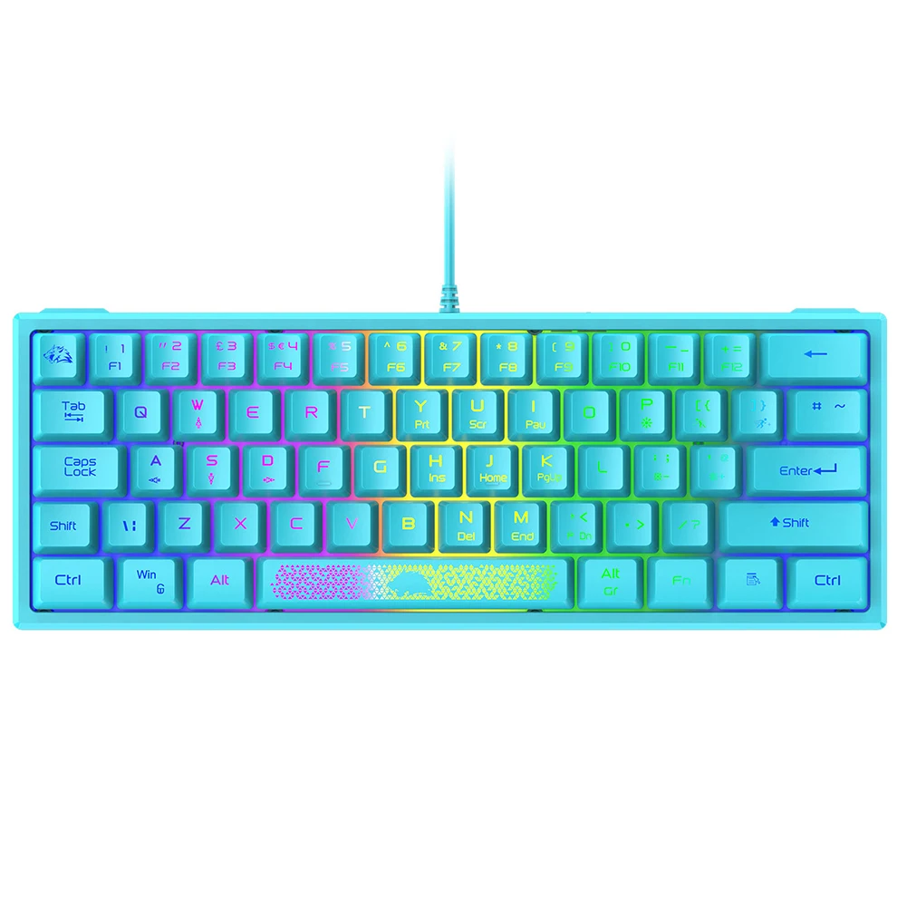 Gaming Mechanical Keyboard Desktop Percent RGB Wired Keyboard 62 Keys Ergonomic Gaming Laptop Keyboard