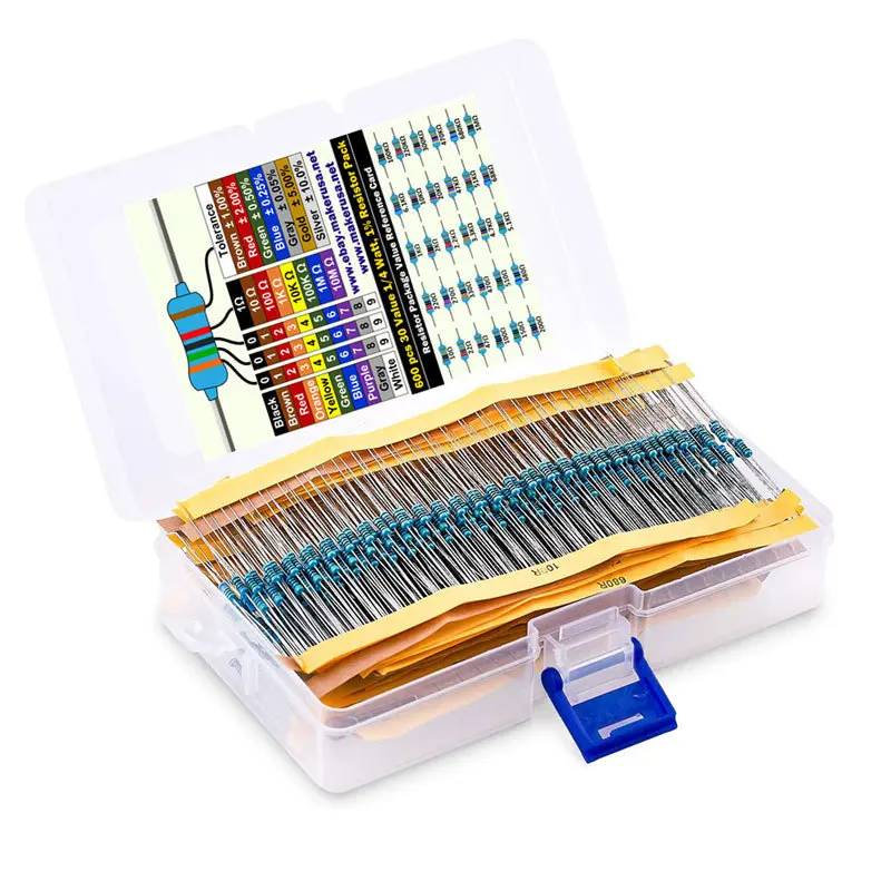 Verpackt 600 Stück, 30 Typen, je 20 Stück, 1 % Präzisions-Metallschichtwiderstände 1/4 W – Detail 4