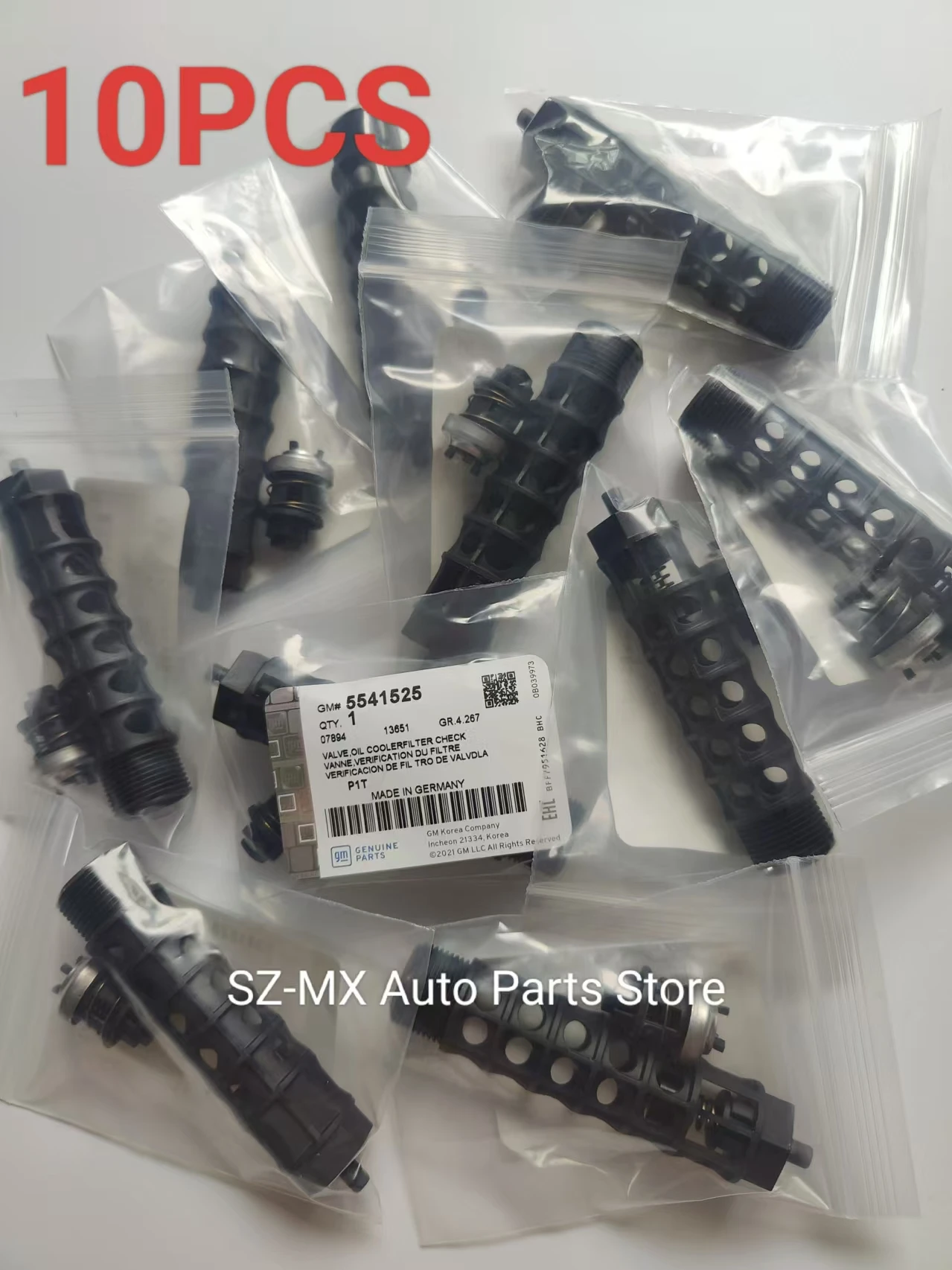 10PCS  OEM# 5541525 Oil-Cooler Filter One Way Valve For Cruze Sonic Aveo Opel Vauxhall Astra Dropshipping 93186324 55353322