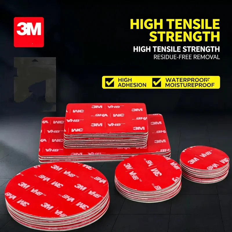 3M 10PCS VHB Strong Double-Sided Tape,Square/Round High Viscosity Traceless Adhesive Tape 3M GPL-110GF for Car ETC and Dash Cams