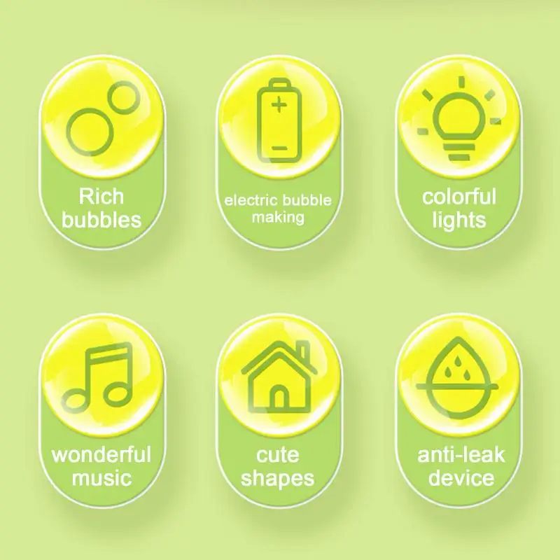 آلة فقاعة لحفلات الأطفال ترقية شكل المنزل منفاخ فقاعات 20 فتحة صانع جو الحفلات الخارجية مع الضوء والصوت