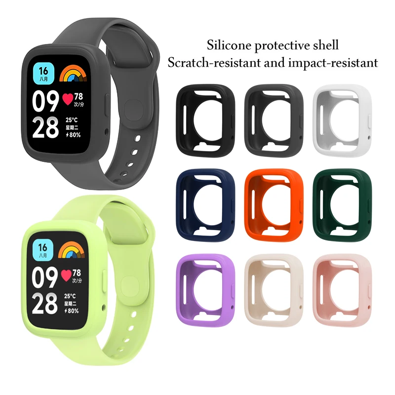 Slicone Case Cover For Redmi Watch 3 Active / Lite Plastic Bumper Shell Protection Frame Accessories