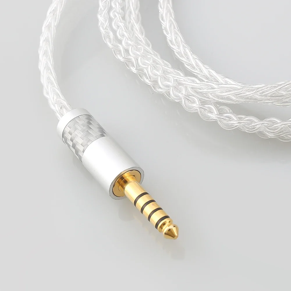 HIFI 2.5/3.5mm 4.4mm XLR Balanced 8 cores 99.99% Pure Silver Earphone Headphone upgraded Cable For MMCX AKG N5005 N40 N30