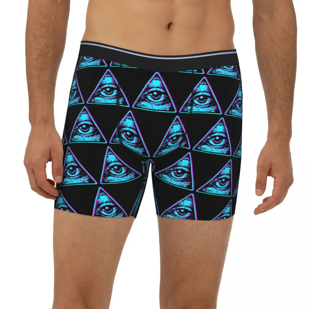 

Eye Illuminati Long Boxer Underpants Short Men's Panties Soft Underwear for Homme Man Boyfriend Gifts