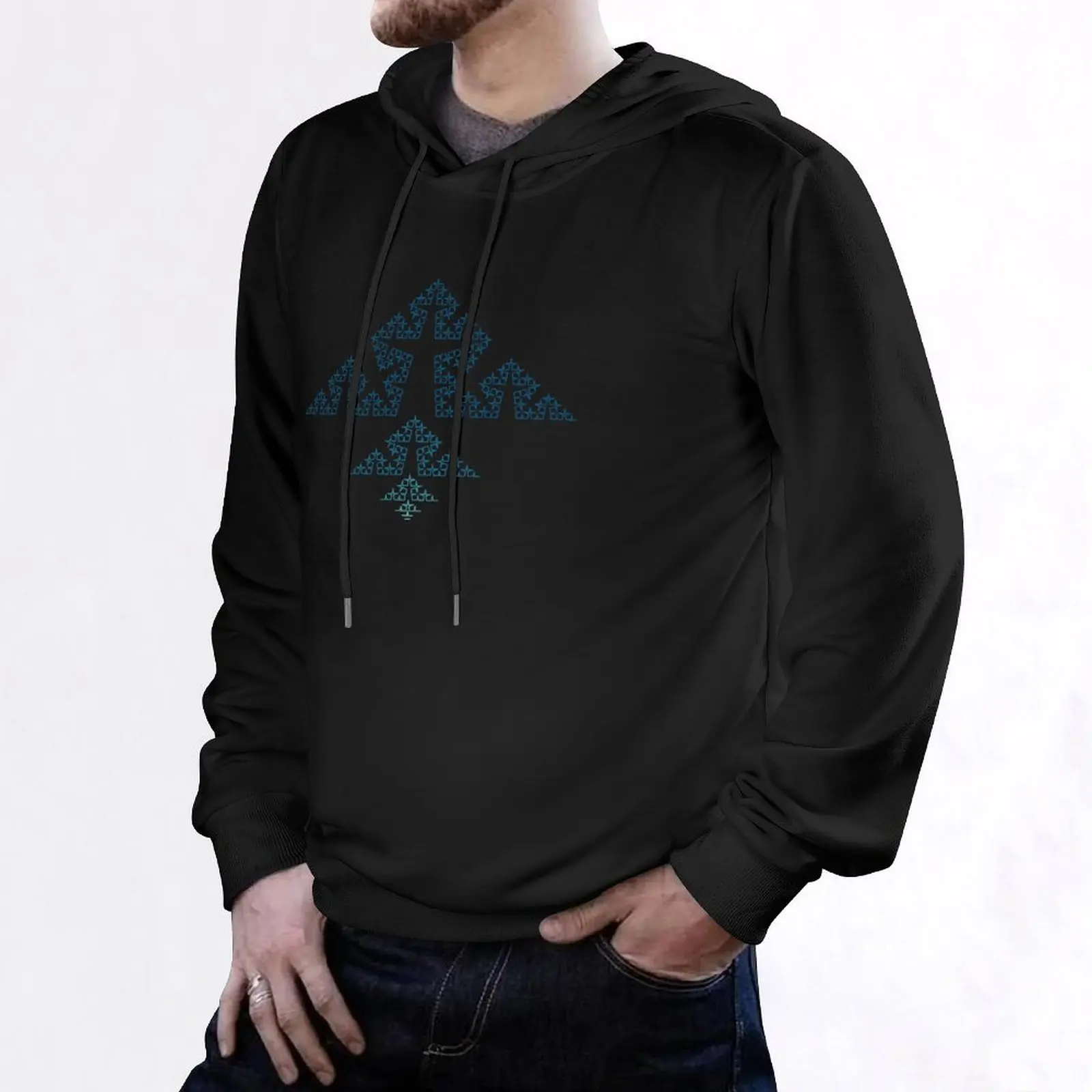Cesàro Fractal - Line Sequence Hoodie men's winter sweater men's sweat-shirt clothes for men hoodie graphic