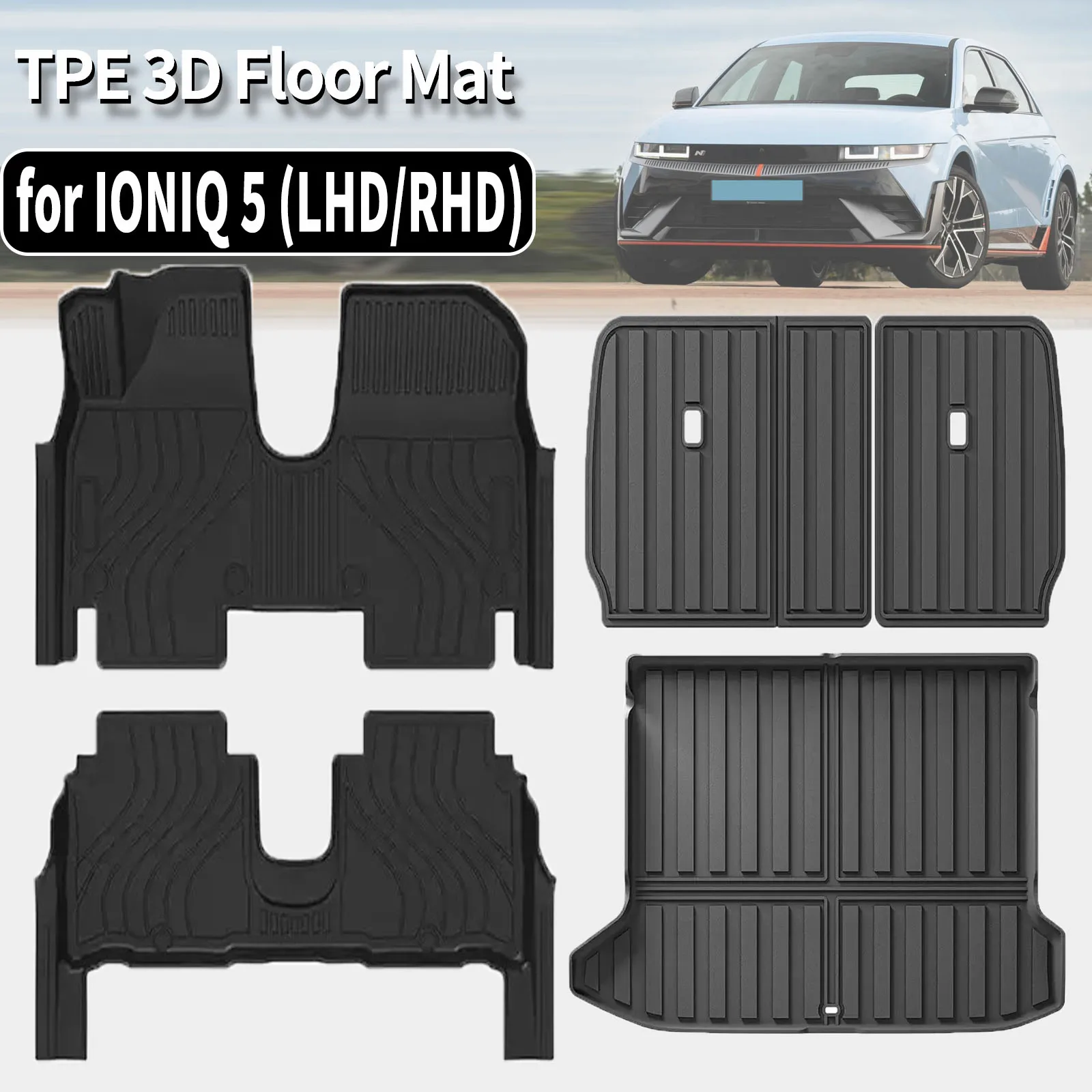 for Hyundai IONIQ 5 EV NE 2022 2023-2025 Eco-Friendly TPE Floor Mats Non-Slip Dustproof Car Interior Accessories