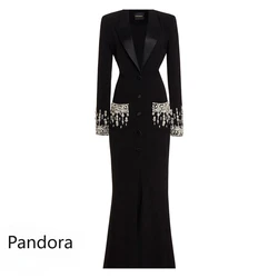 Pandora Dubai A-Line Scalloped Neck Prom Dress Floor Length With Full Sleeves Evening Summer Elegant Party Dress For Women 2023