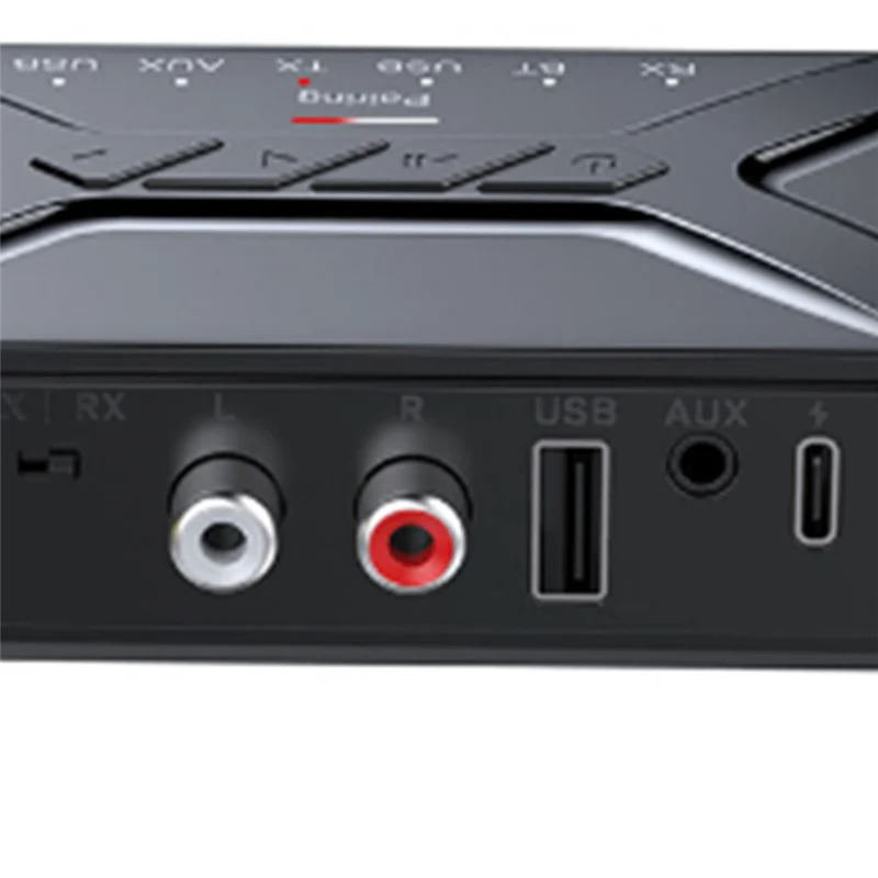 -محول صوت BOFF 3.5 مم AUX USB Bluetooth 5.0، وجهاز إرسال 40 مترًا، وتقنية لاسلكية عالية الدقة منخفضة الكمون