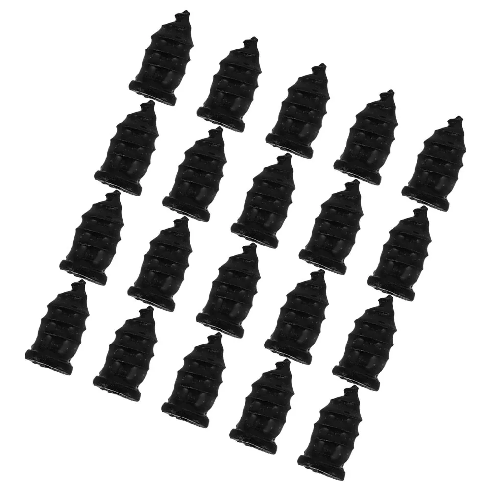 

20pcs Motorcycle Tire Plugs Soft Black Rubber Screws Fast Fixing Tool For Electric Vacuum Tires Self-Service Puncture Repair Kit