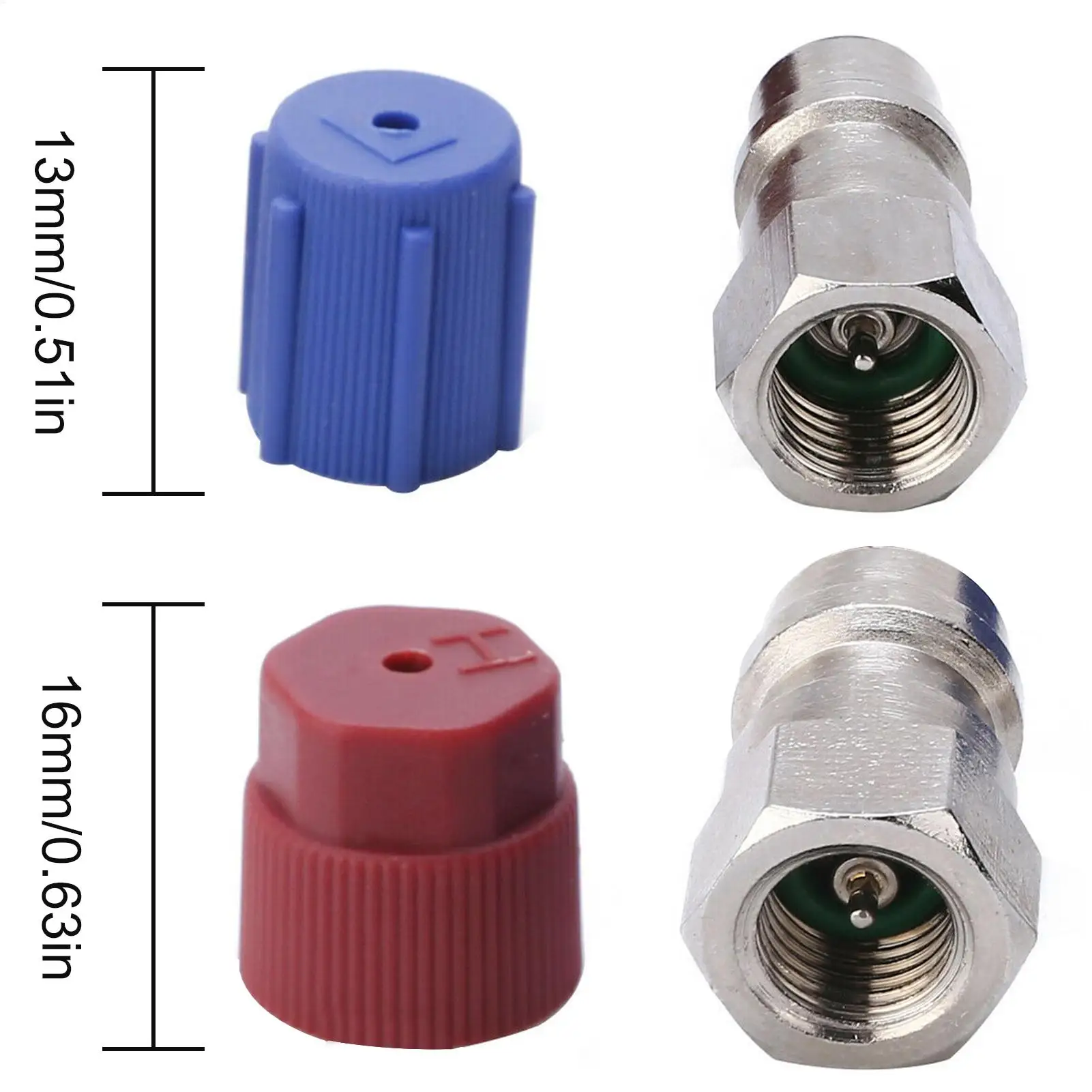 Quick Coupler Adapter Kit 4Pcs/set Quick Connect R12 To R134a Adapter Retrofits Kit For Standard Auto Air Conditioner - view 6
