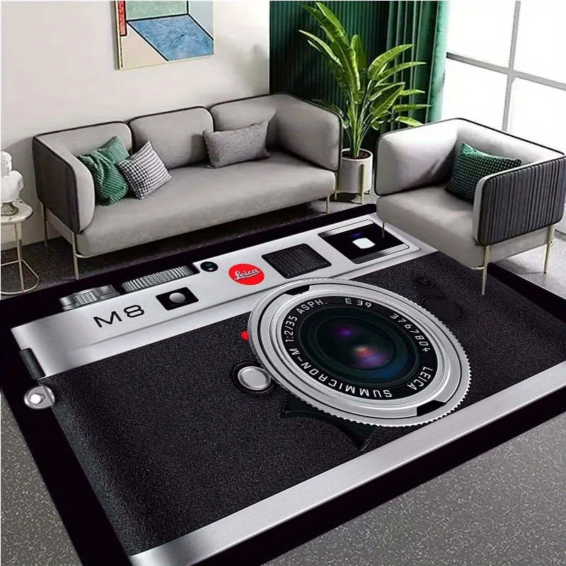 Leica Camera Design Soft Floor Mat Non Slip Backing Large Rug for