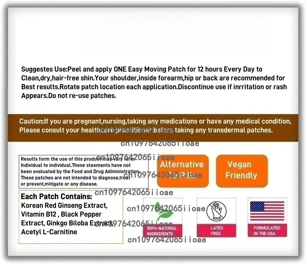 30 Patches Omega 3 Nutrition Fish Oil Transdermal Patches for Cellular Health Immune Support