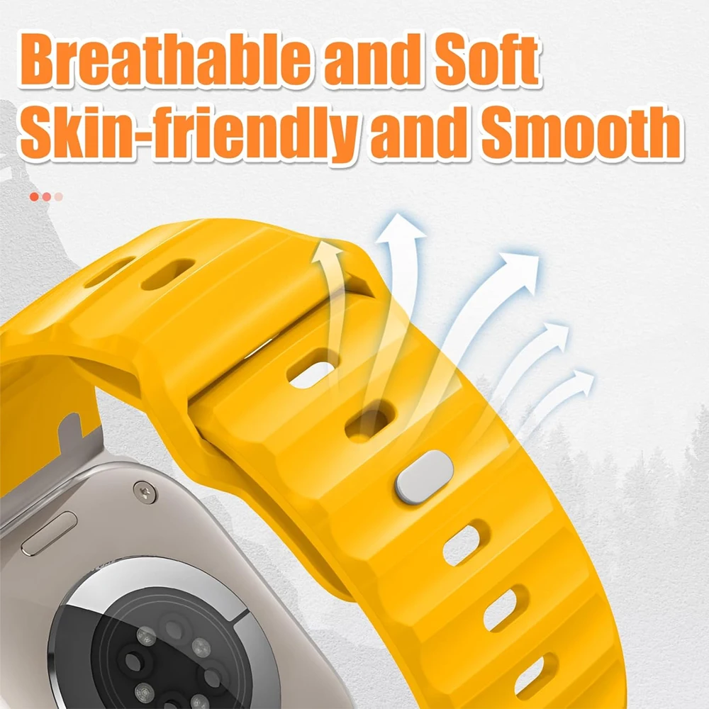 Металлические + силиконовые ремешки для Apple Watch Ultra 2 Band 49 мм 45 мм 44 мм 42 мм Спортивный браслет correa iwatch Series 10 9 8 7 6 SE 5 4