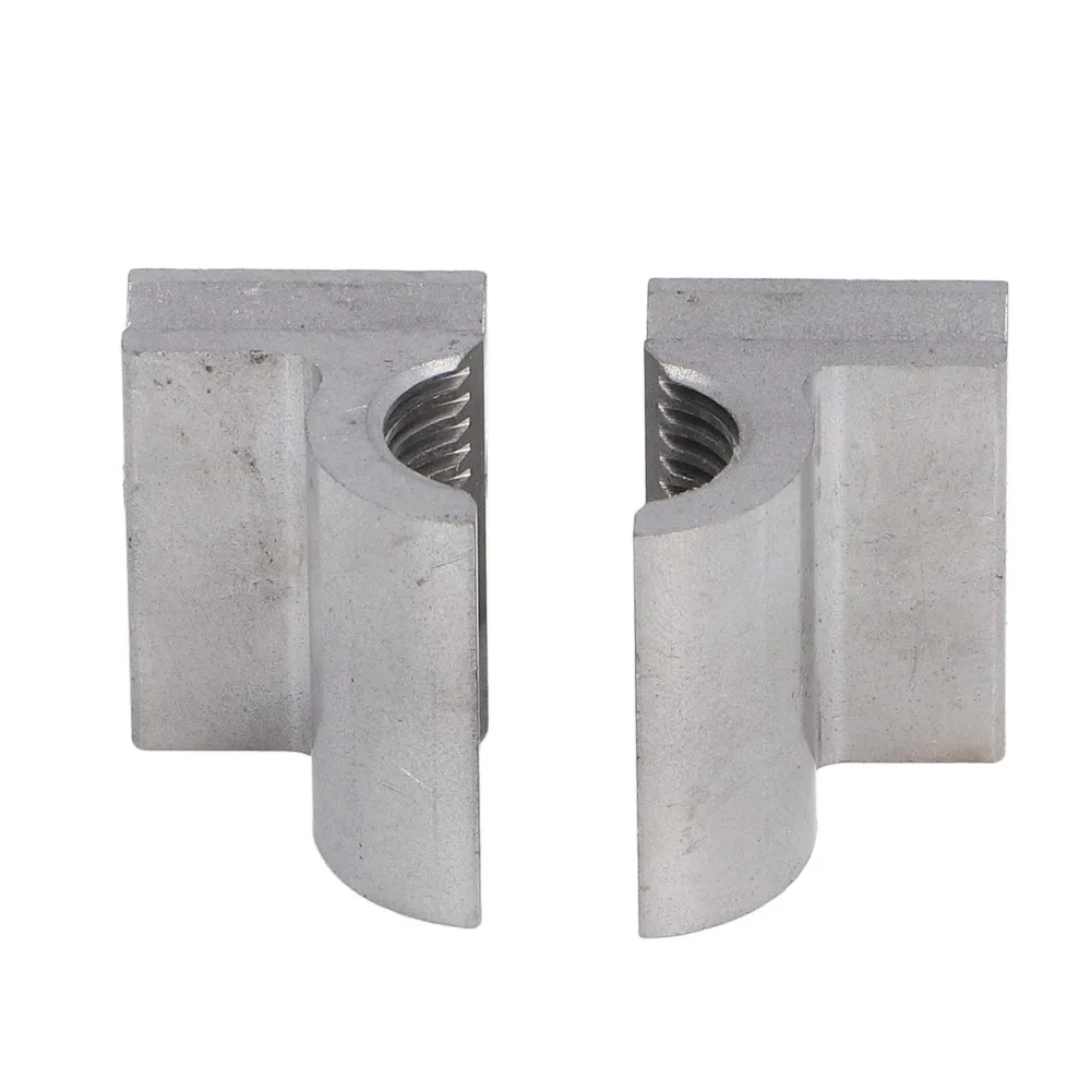 2pcs 2.0mm Pitch Lathe Metric Half Nut Tr16x2.0mm Thread 16mm Diameter Feed Screw Nut Powder Metallurgy Threaded Feed Screw Nut