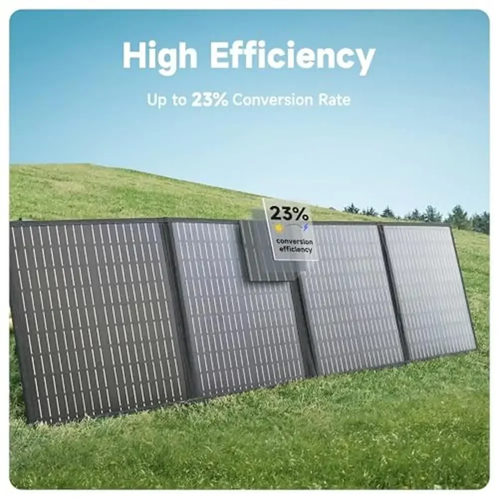 

100W Portable Solar Panel Kit IP65 Waterproof 2 USB Outputs 18V Charger Station Camping Lightweight Foldable Power Pack DC