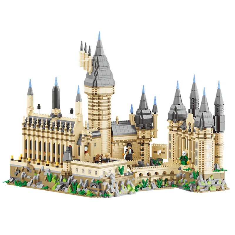 Hogwarts Micro Building Blocks Harry Potter Magic Castle Balody City Architecture Model Mini Movie Bricks Toys for Kids Gifts