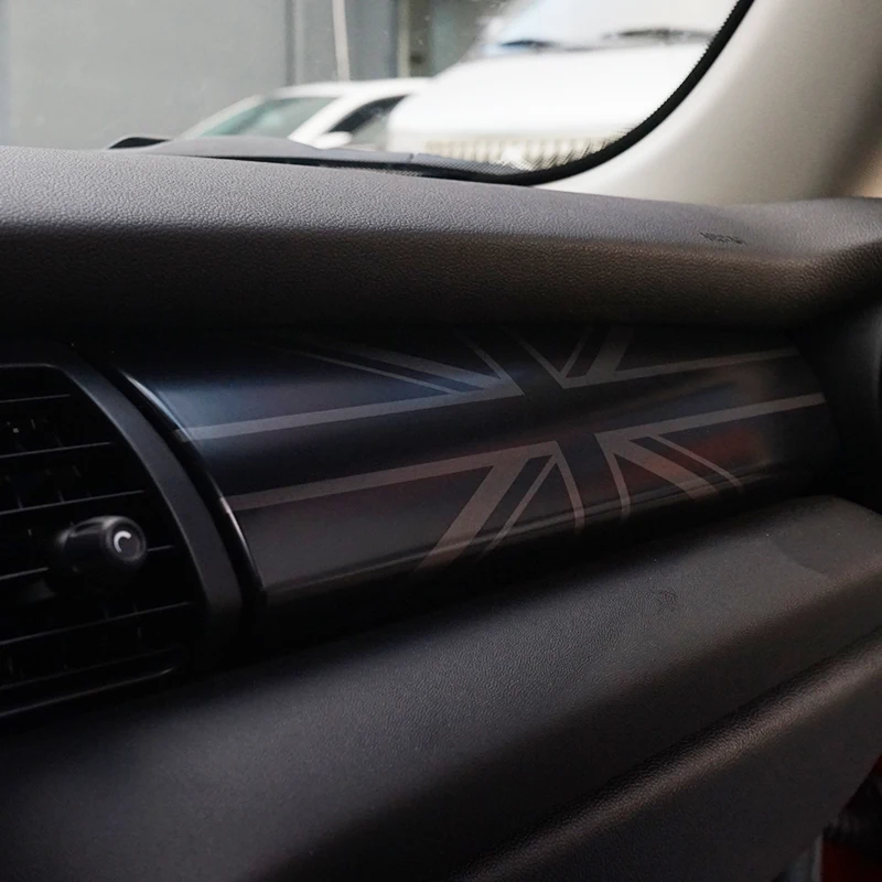 Union Jack Car Dashboard Trim Panel Cover Sticker Case For Mini Cooper One S JCW F55 F56 F57 Interior Car-Styling Case Accessory