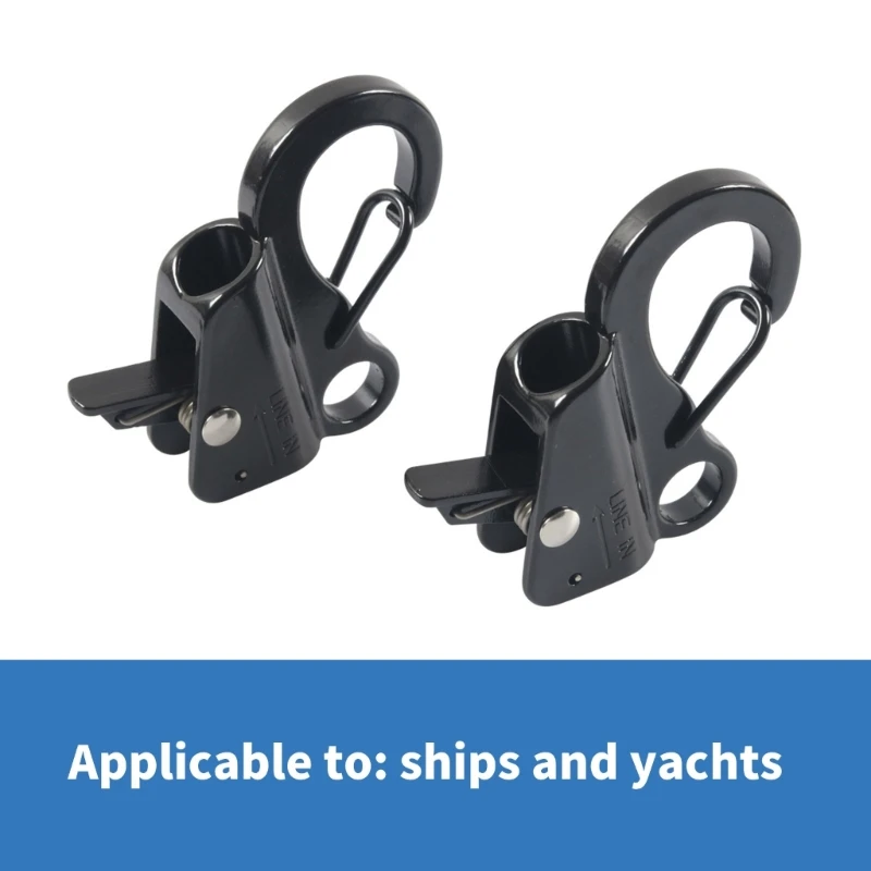 Stainless Steel Boat Hook Adjustable Sliding Cast Heavy Duty Spring Hook Quick Adjust Boats Hook for Secure Mooring