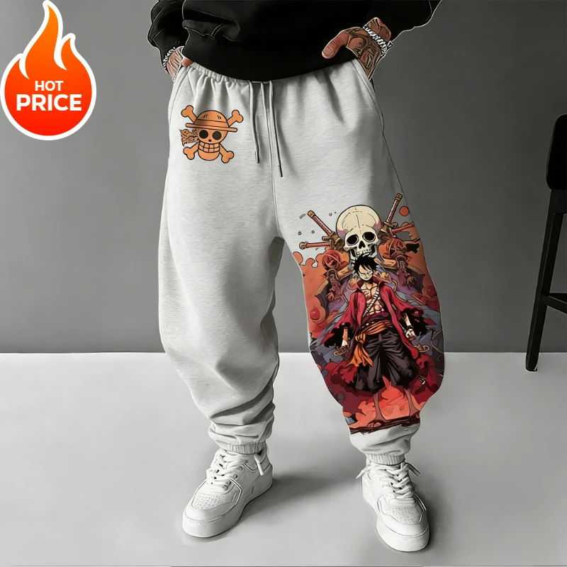 Anime One Piece Luffy Harajuku Männer Vintage Winter Sport Hosen Streetwear Übergroßen Frauen Casual Leggings Jogginghose Unisex Bot