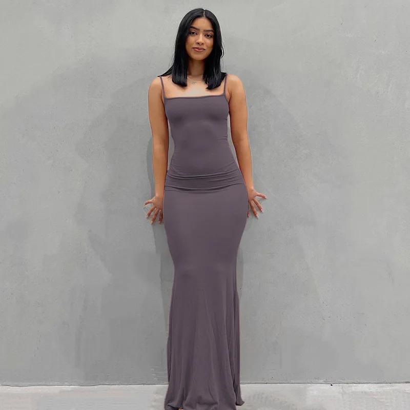 Robe Maxi en Satin Dos auxpour Femme, Tenue Élégante et Sexy, pour ixd'Anniversaire, Club, 2024