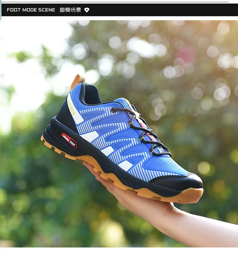 Unisex Neue Outdoor-Trekkingschuhe, Luxuriöse Designer-Freizeitschuhe, Rutschfeste Atmungsaktive Schnür-Wanderschuhe für Männer und Frauen, Komfortable Waldschuhe – Detail 10