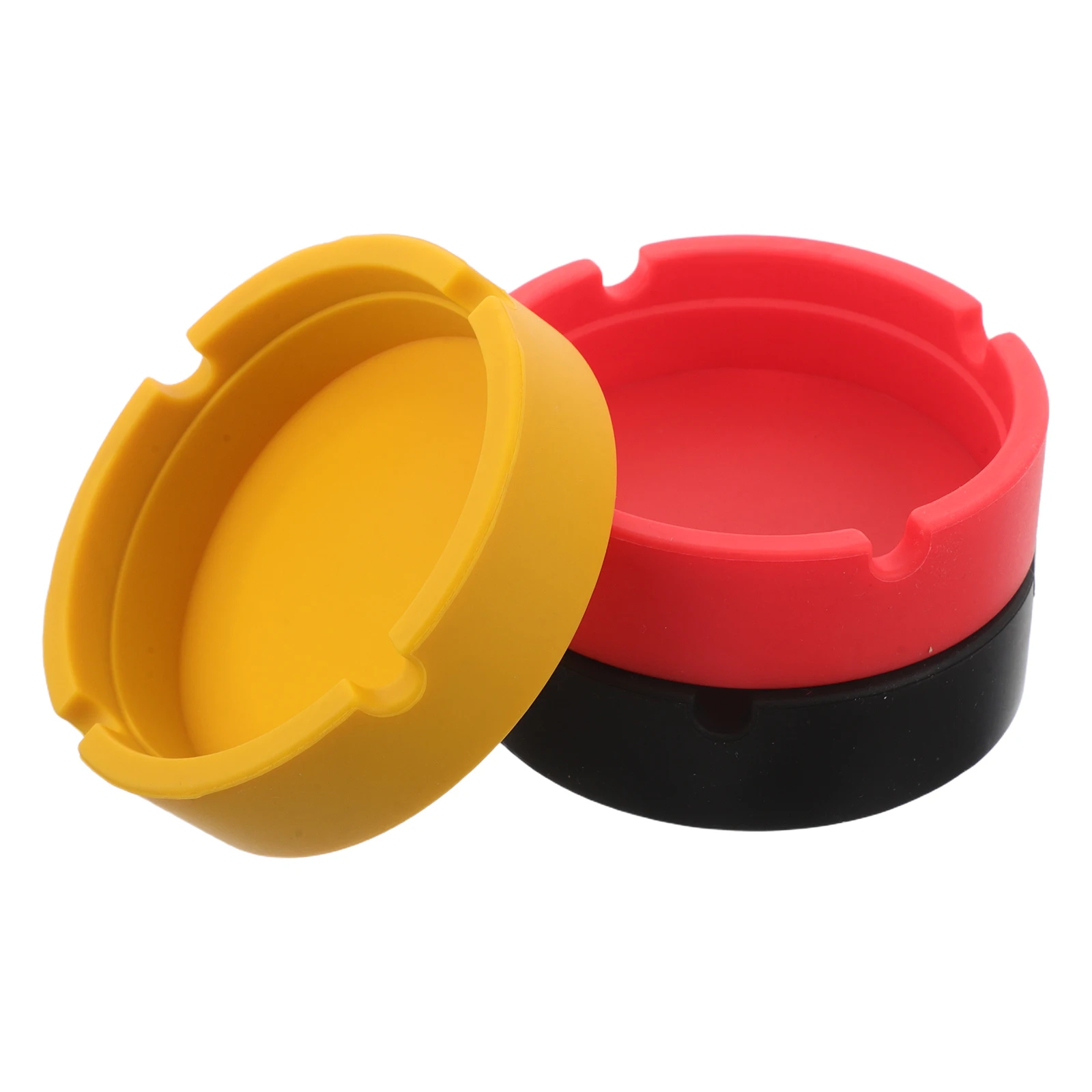 

3 Pcs Silicone Ashtray Small Round Container Home Car Office Hotel Unbreakable Ash Container Nonslip Base Easy Clean