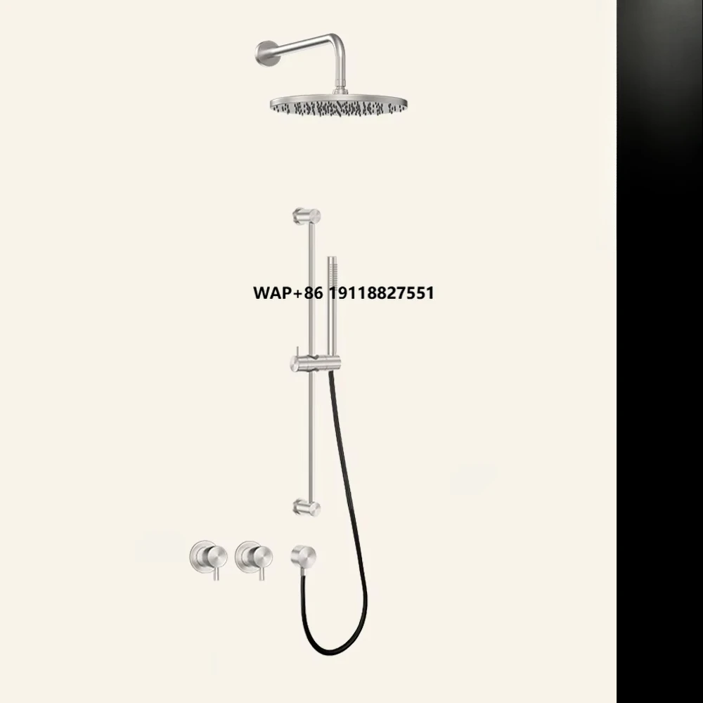 

Factory Price Round Shower System Round Rain Shower Head Rainfall Shower Faucet Fixture Combo Set