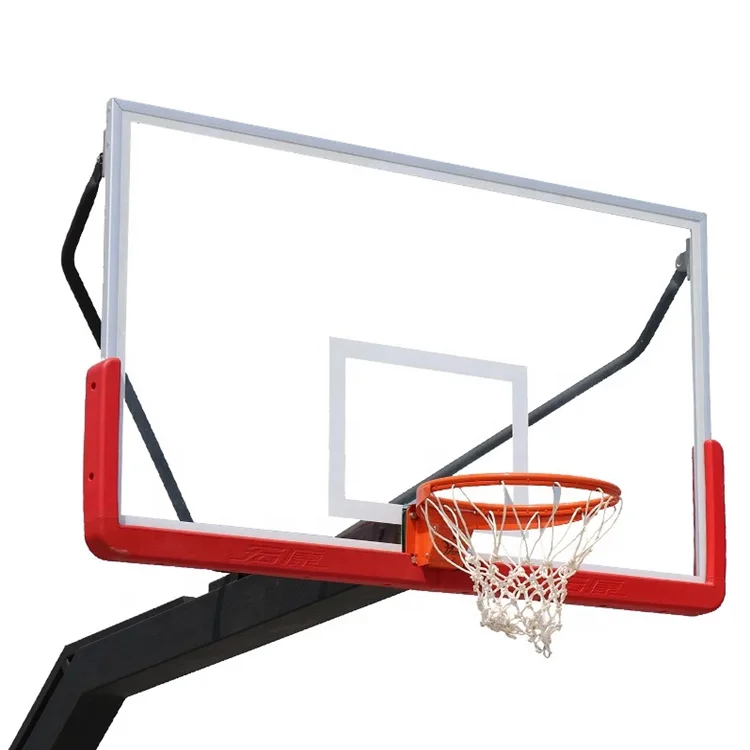 

Indoor-Outdoor Height-Adjustable Basketball Backboard Tempered Glass