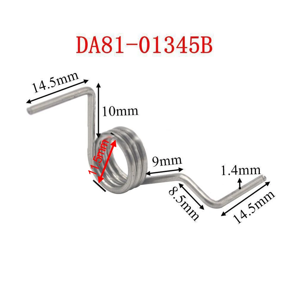 2PCS Refrigerator Door Spring Fridge Hinge Springs Replacement For Samsung DA81-01345B 5 Coils Baffle Strong Torsion Spring