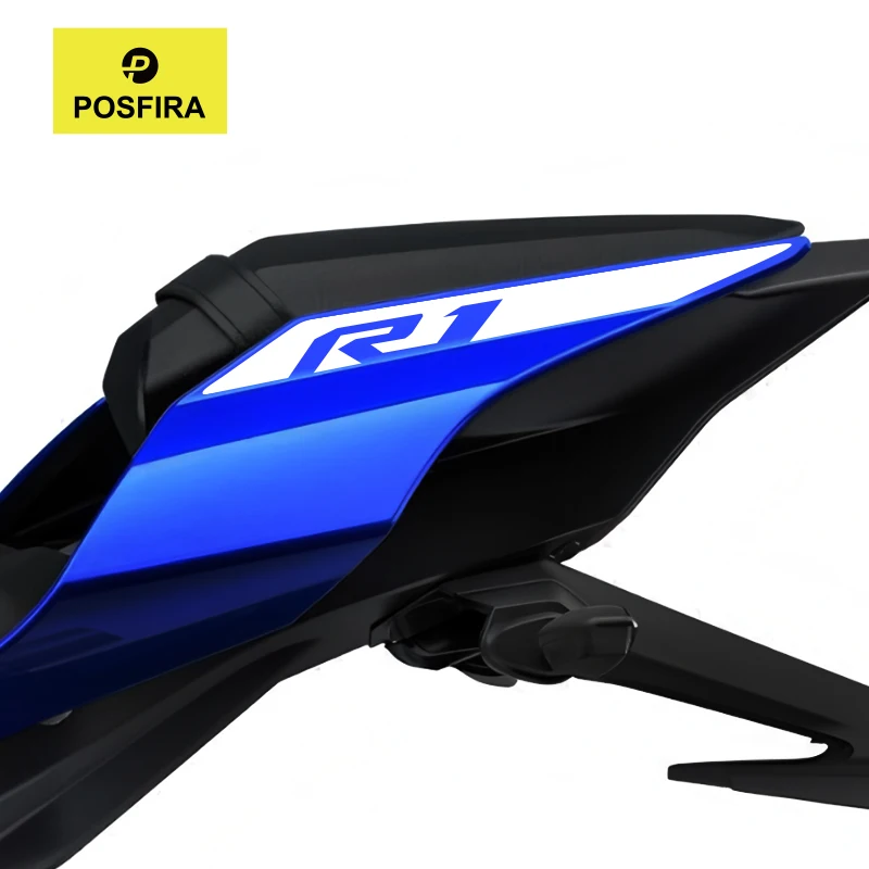 

POSFIRA наклейки на заднее сиденье мотоцикла, виниловые наклейки на обтекатель для Yamaha YZF R1 2015-2024 2023 2022 2021 2020 2019 2018, аксессуары