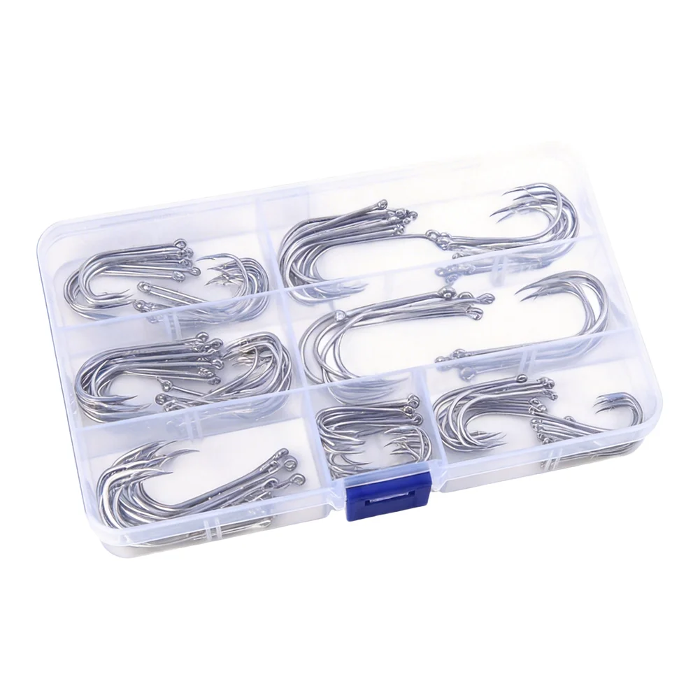 

Long Shank Fishing Hooks Tangle-free Storage Box Organized Storage Case Multi-bait Compatibility For Sea Fishing