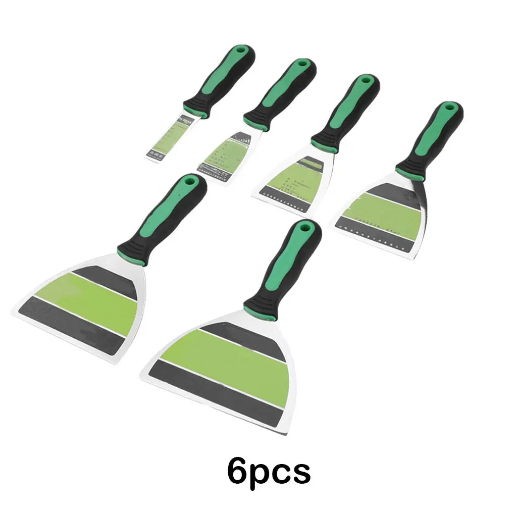 Cuchillo de masilla de pintura resistente a impactos de 6 piezas para una amplia aplicación en la preparación de pintura de pared fácil