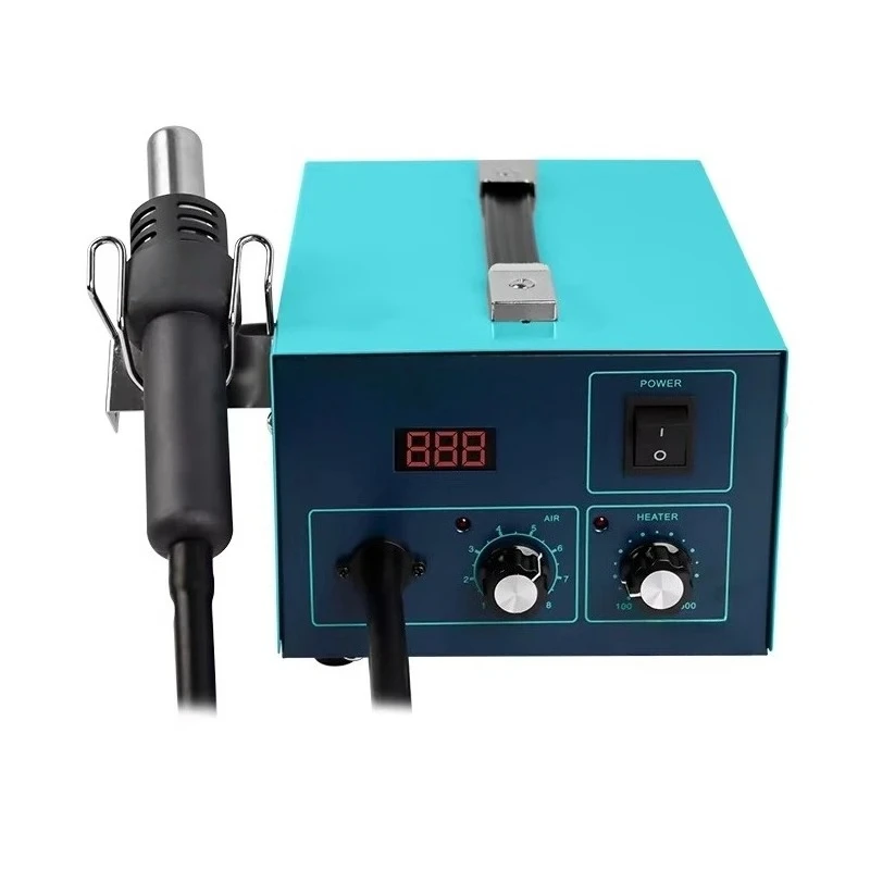 550 Watt Hot Air Station with Digital Display, ISO9001 Certified Electronic Soldering Tool for Welding Repair Work