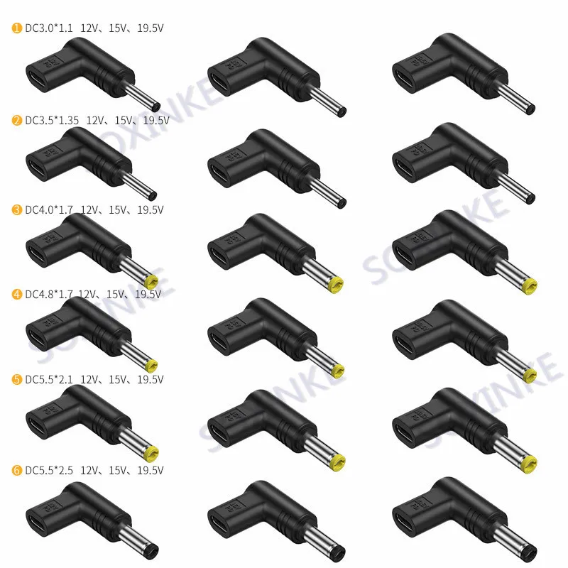 USB C PD to DC Power Connector Universal 5V 9V 12V Type C to DC Jack Plug Charging Adapter Converter for Router Tablet Mini Fan