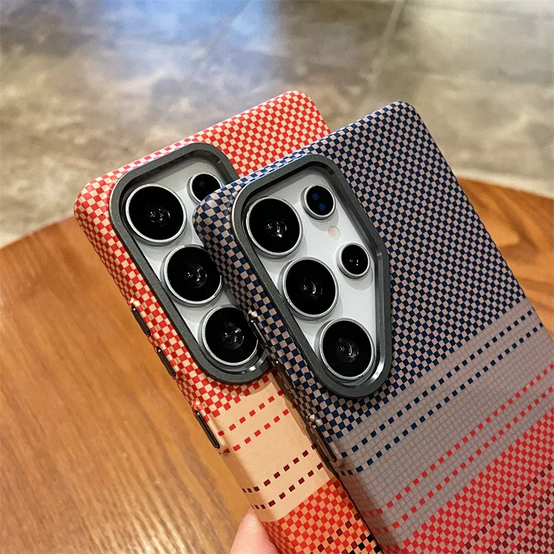 Einfache farbige Muster-Hartschale für die Samsung Galaxy S25 Ultra/S25+-Serie mit unsichtbarer magnetischer Aufladung