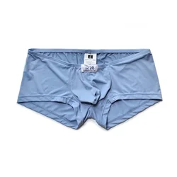 Man's Underwear Underpants Boxers Solid Cuecas Masculinas Men's Briefs Silk Smooth Salzoncillos Hombre Low-Rise Boxers Hombre