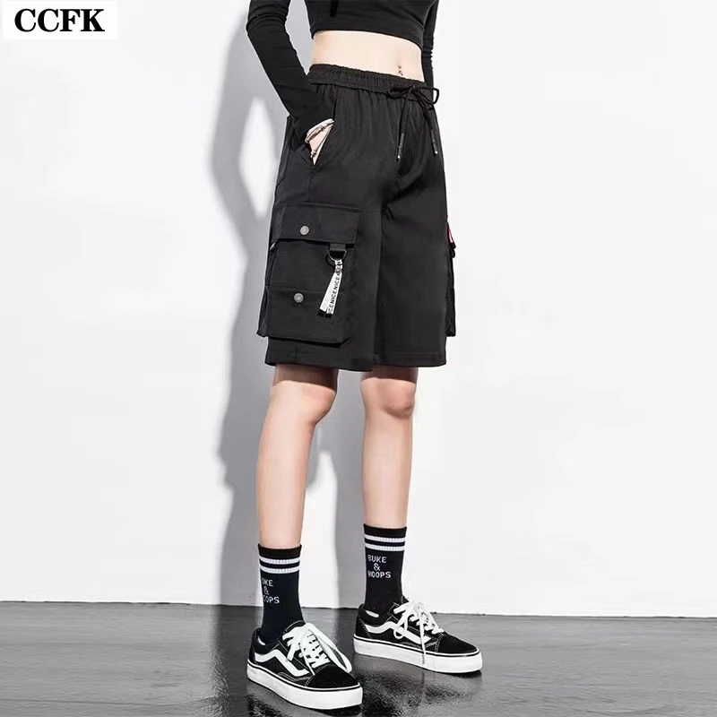 Techwear-pantalones cortos militares para mujer, Shorts con múltiples bolsillos, para correr, Harajuku, informales, Fitness, trabajo, Grunge, playa, 2023