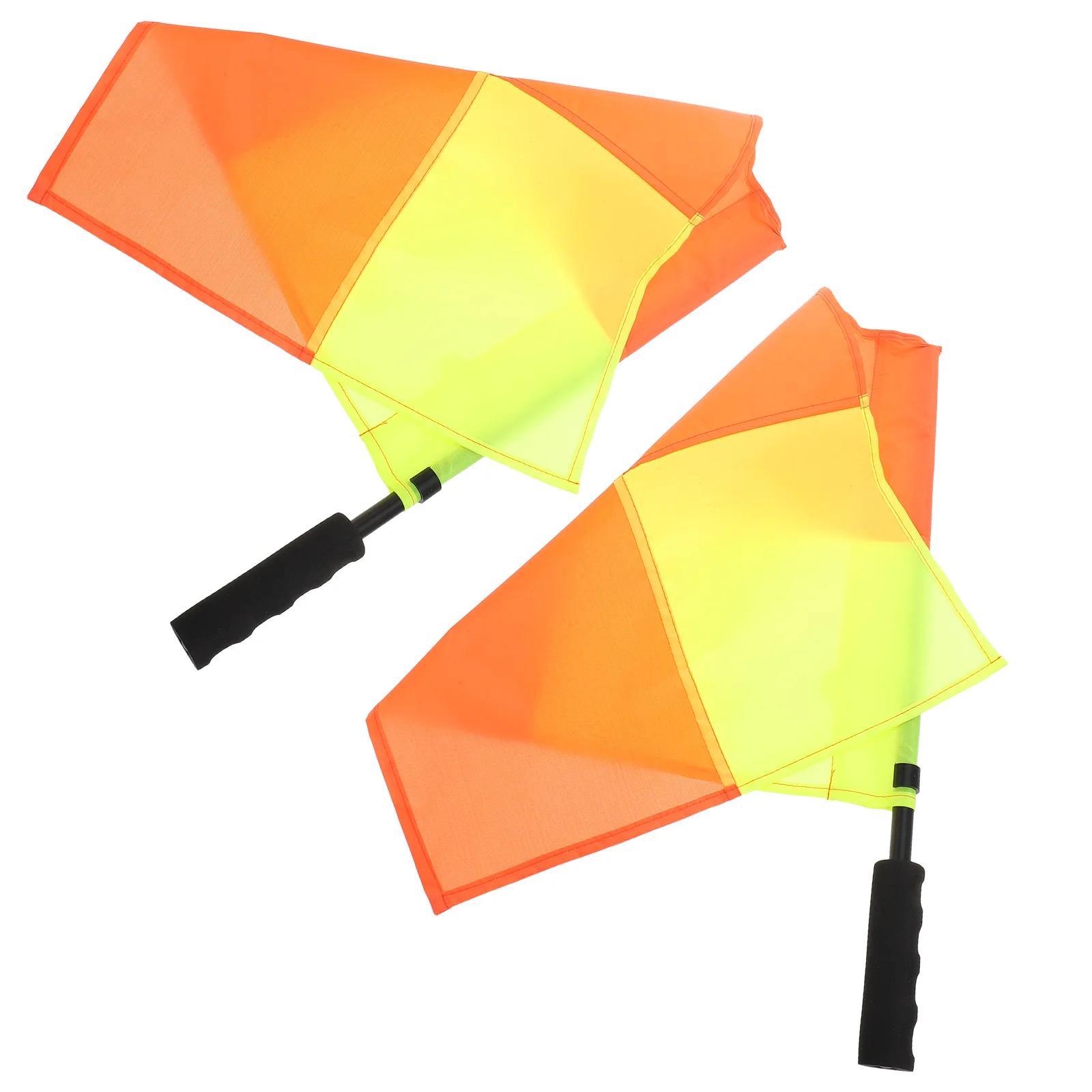 

2Pcs Football Referee Flags Professional Soccer Linesman Flag with High Visibility for Sports Game Field Use