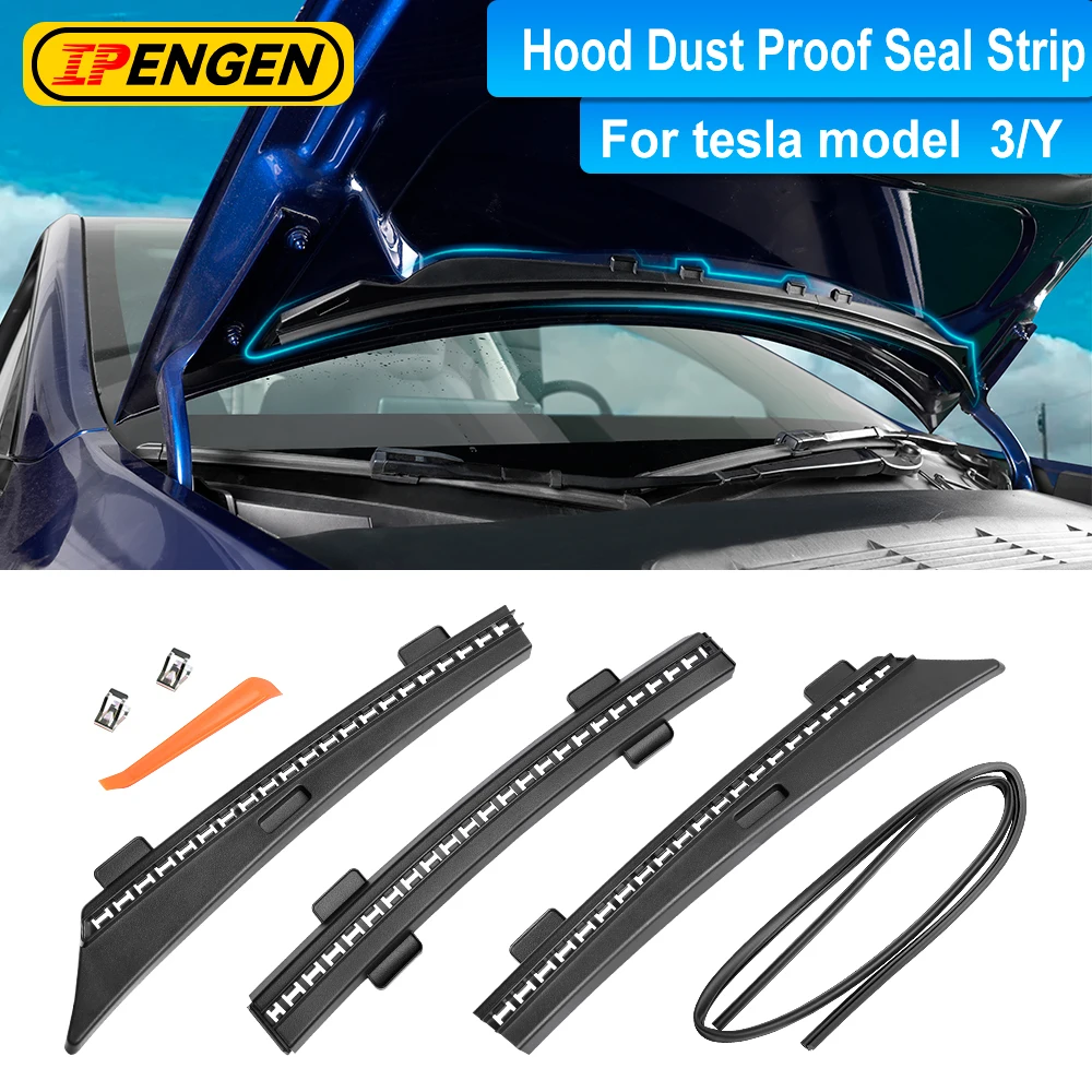 

IPENGEN Front Hood Dust Proof Seal Strip For Tesla Model Y 3 Car Accessories Protector Guard Water Strip 2021-2024