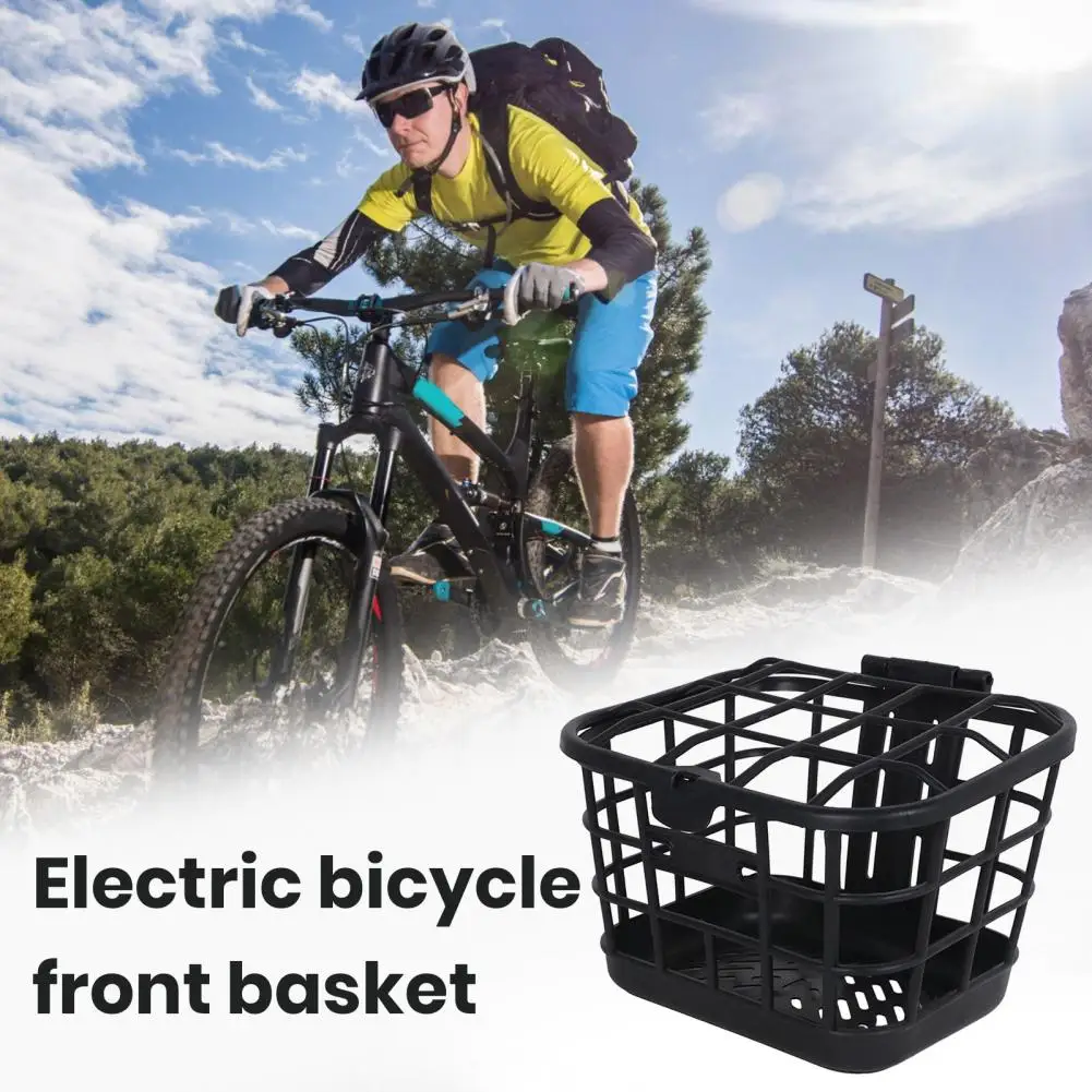 E-bike Storage Basket Capacity Bicycle Front Basket Easy Installation Strong Load-bearing Durable Scooter Bike Replacement Part