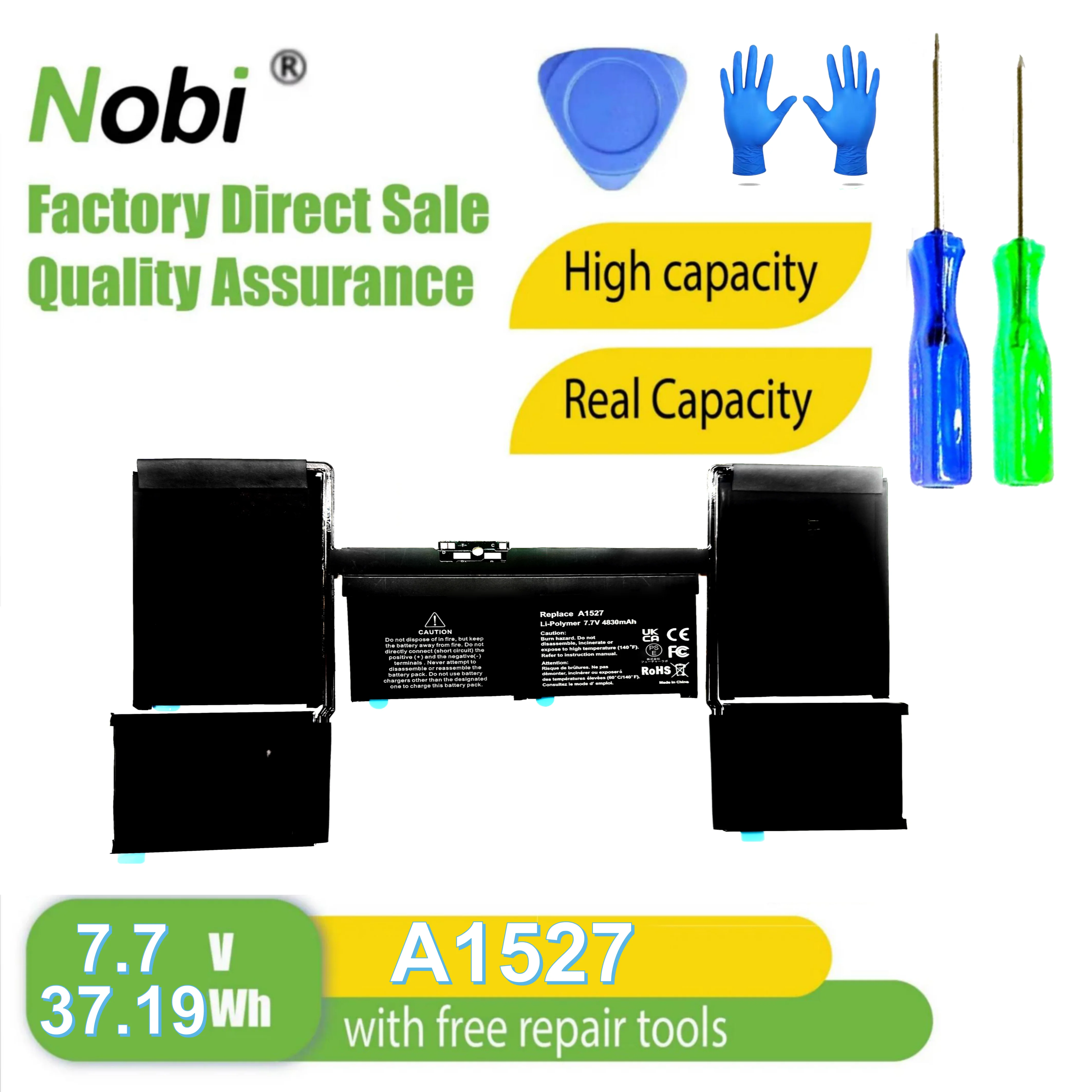 

Nobi A1527 A1534 Laptop Battery compatiable with for MacBook Rtina 12 inch (Early 2015 2016 Mid 2017 Version)