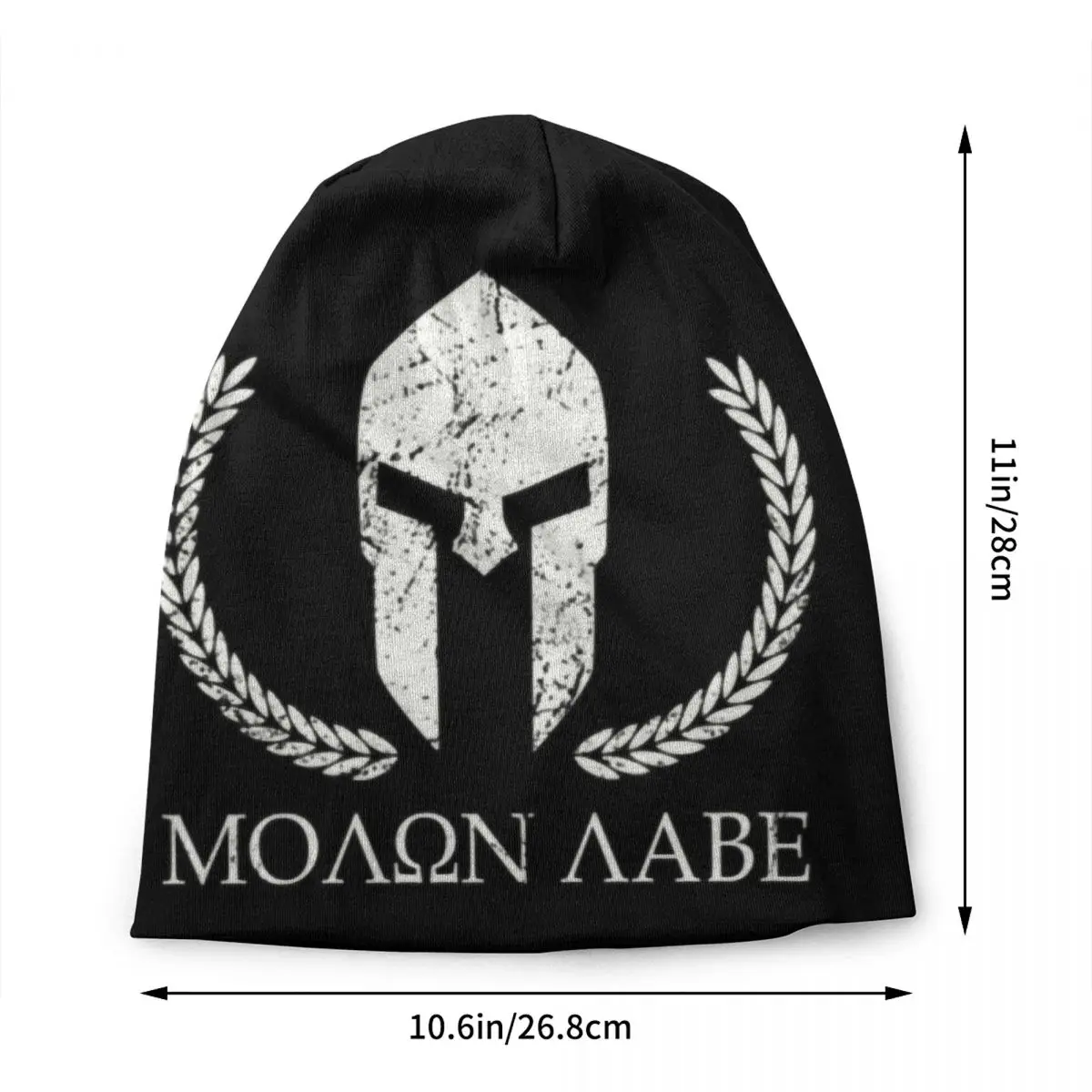 Spartan Molon Labe Helmet Skullies Beanies Caps Streetwear Winter Warm Knitting Hat Adult Unisex Sparta Symbol Bonnet Hats